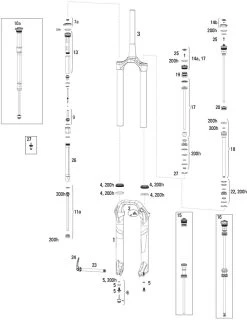ROCKSHOX Repuestos Lyrik RC (B1 / 2016-2017) 27,5"