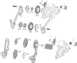 SRAM Piezas De Repuesto Para Sistemas De Cambios X9 3x9 (2007-2009)