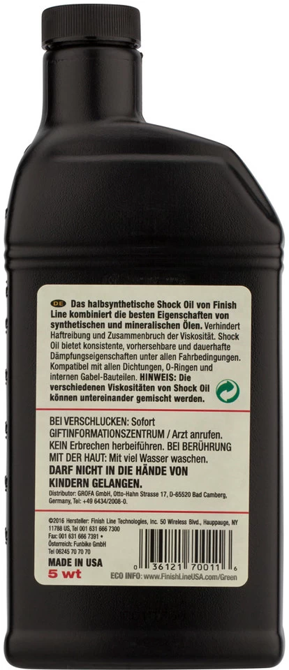 Finish Line Aceite Para Horquilla De Suspensión Shock Oil 475 Ml 5 Finish Line Aceite Para Horquilla De Suspensión Shock Oil 475 Ml - Imagen 3